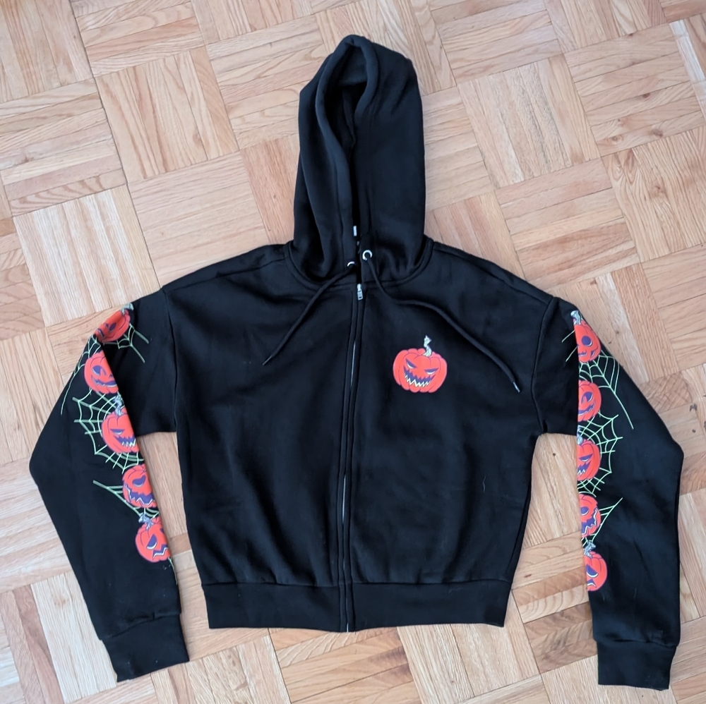 Hoodie Crop Top Zippup Social Collision